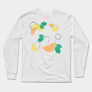 Refreshing Citrus Fruits Long Sleeve T-Shirt